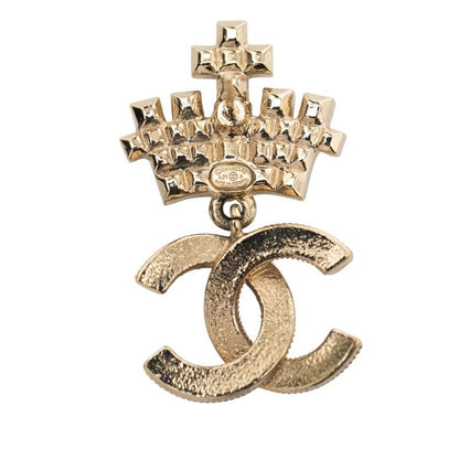Chanel Coco Mark Pearl Crown Gold Plated Ladies Chanel
