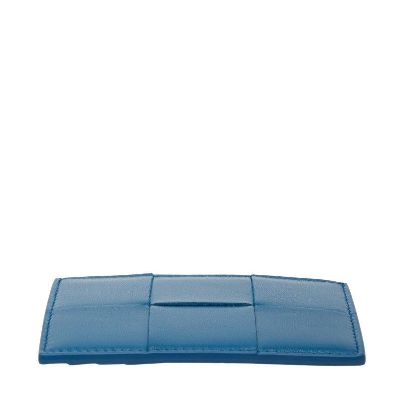 Bottega Veneta Maxi Card Case Pass Case Blue Leather Women