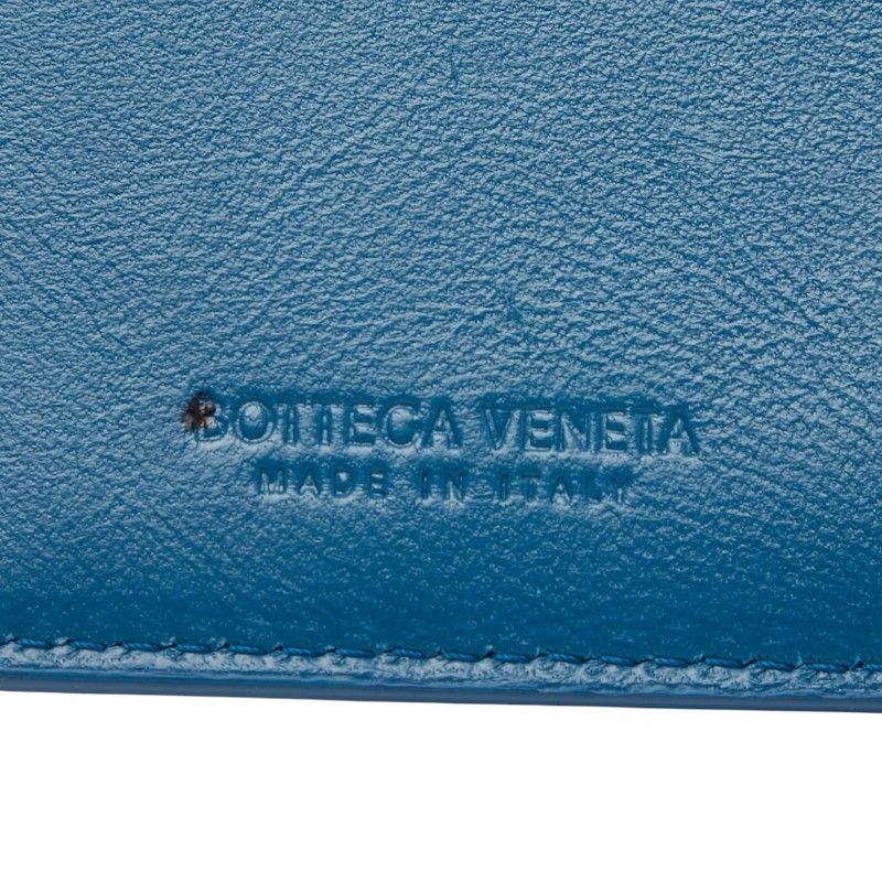 Bottega Veneta Maxi Card Case Pass Case Blue Leather Women