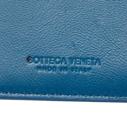 Bottega Veneta Maxi Card Case Pass Case Blue Leather Women