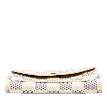 Louis Vuitton Damier Azure Santure Solo M9835 White PVC Leather Women Louis