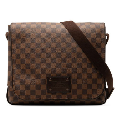 Louis Vuitton Damier MM Bag N51211 Brown PVC Leather Women Louis Vuitton
