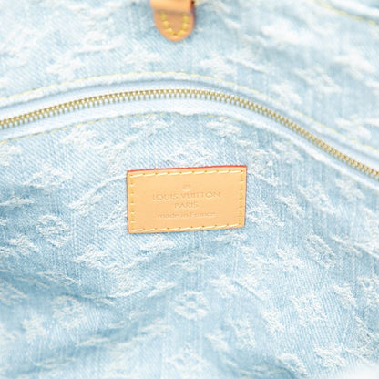 Louis Vuitton Denim Lettogo Handbag Bag 2way M24897 Light Blue Denim Women