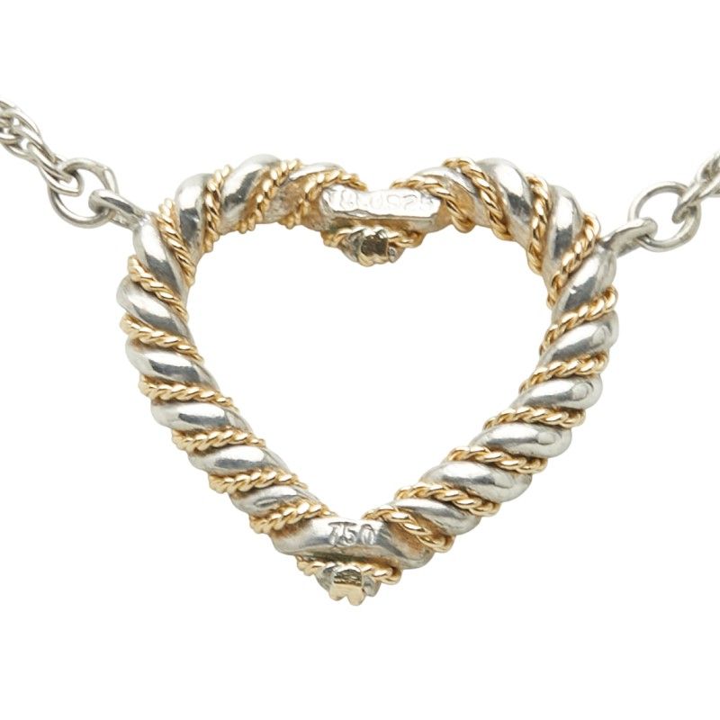 Tiffany & Co Twisted Heart Sv925 Silver 18k Yellow Gold Yellow Gold Ladies