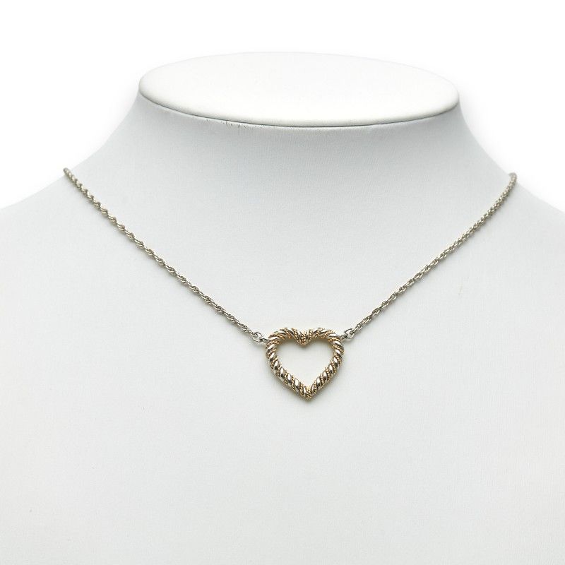 Tiffany & Co Twisted Heart Sv925 Silver 18k Yellow Gold Yellow Gold Ladies