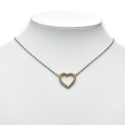 Tiffany & Co Twisted Heart Sv925 Silver 18k Yellow Gold Yellow Gold Ladies