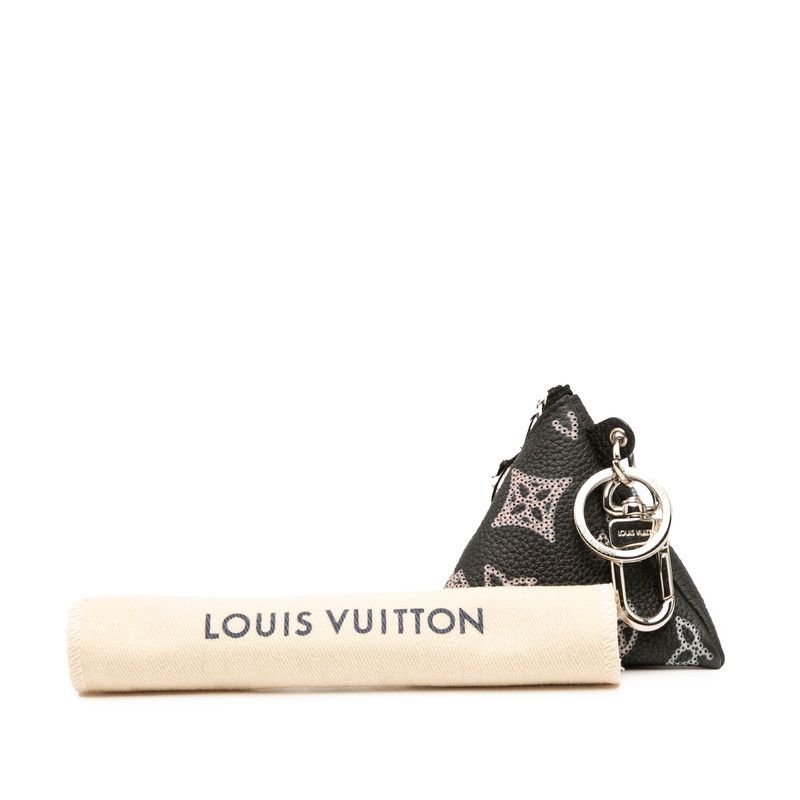 Louis Vuitton Mahina Berline Pouch M00868 Black Pink Leather Metal Women Louis