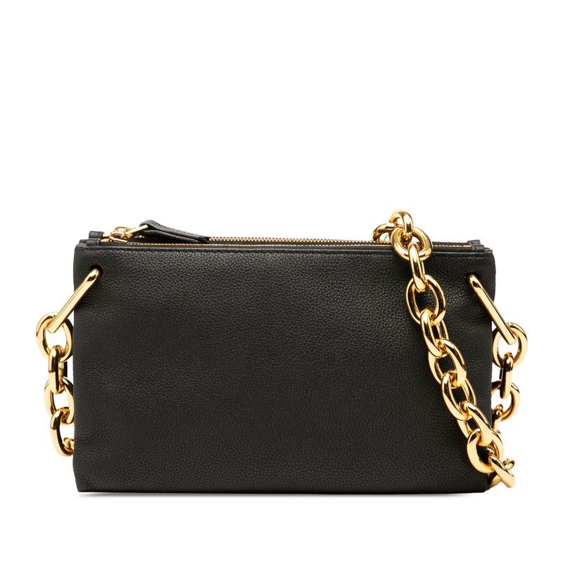 Bottega Veneta Chain Bag Black Leather Women