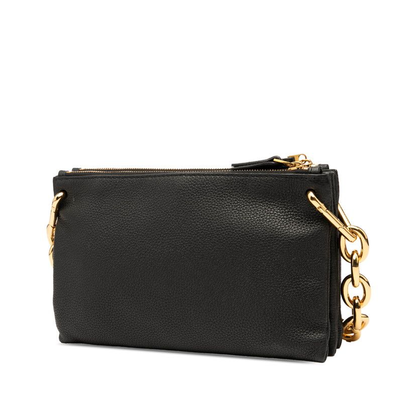 Bottega Veneta Chain Bag Black Leather Women