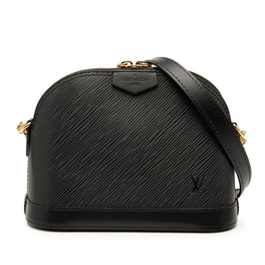 Louis Vuitton Epi Alma Mini Chain Bag M51405 Noir Black Leather Women