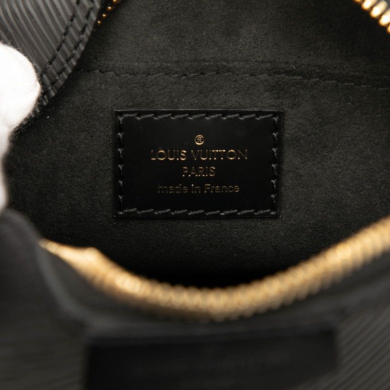 Louis Vuitton Epi Alma Mini Chain Bag M51405 Noir Black Leather Women