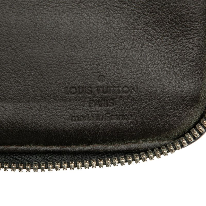 Louis Vuitton Damier Jean Ron Gippe Round Zipper Long Wallet M93546 Noir Black