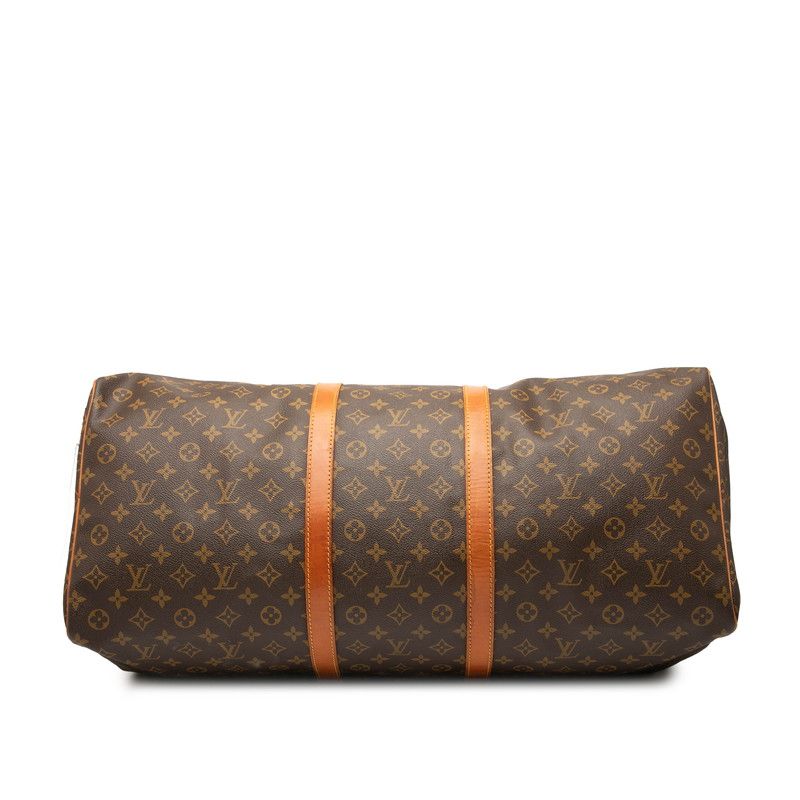 Louis Vuitton Keepall 60 Boston Bag Travel Bag M41422 Brown PVC Leather Women