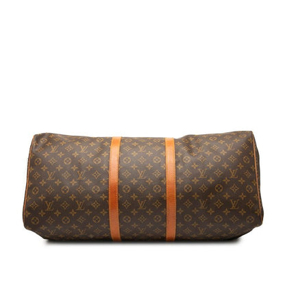 Louis Vuitton Keepall 60 Boston Bag Travel Bag M41422 Brown PVC Leather Women