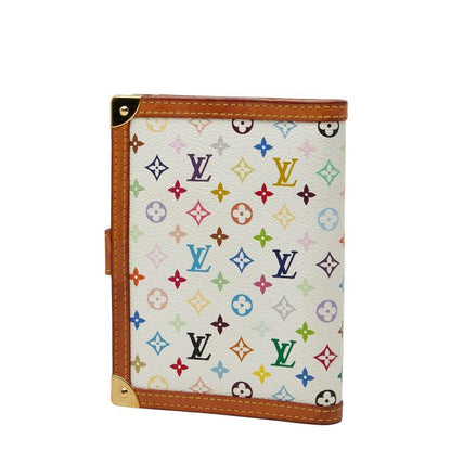 Louis Vuitton Agenda PM R20896 White Multi Brown PVC Leather Women Louis Vuitton