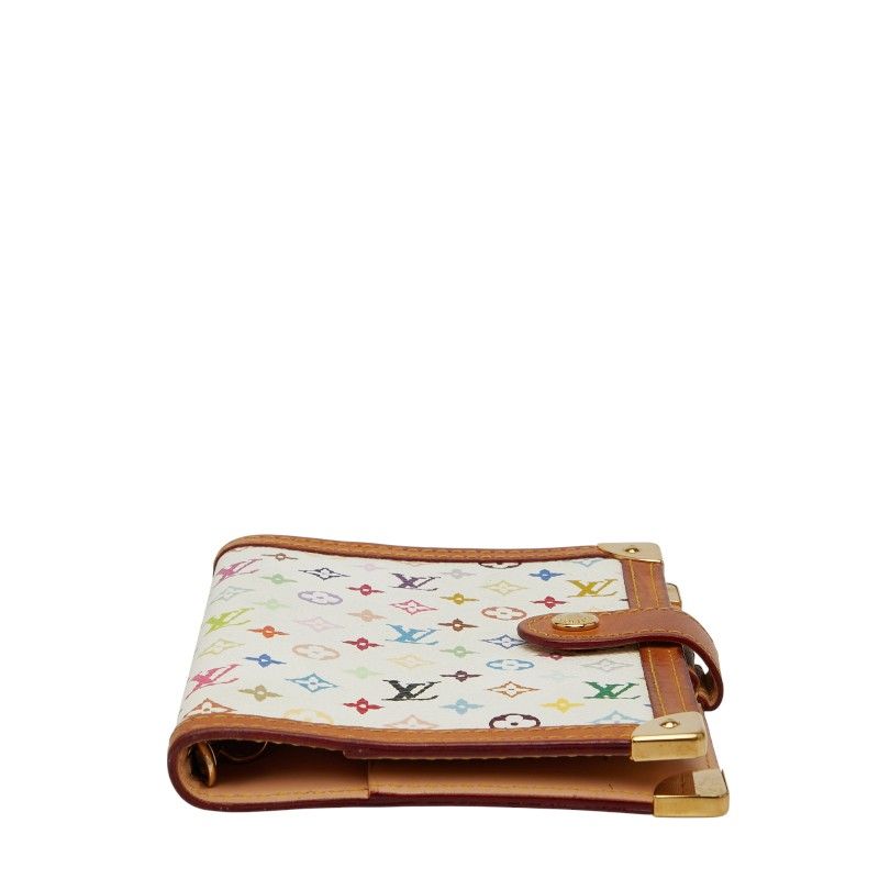 Louis Vuitton Agenda PM R20896 White Multi Brown PVC Leather Women Louis Vuitton