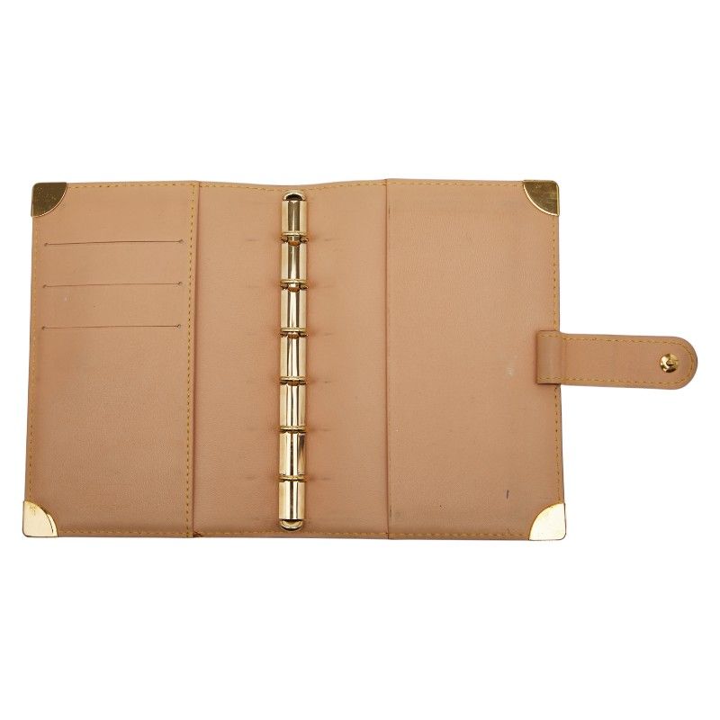 Louis Vuitton Agenda PM R20896 White Multi Brown PVC Leather Women Louis Vuitton