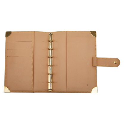Louis Vuitton Agenda PM R20896 White Multi Brown PVC Leather Women Louis Vuitton