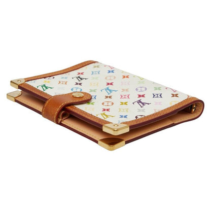 Louis Vuitton Agenda PM R20896 White Multi Brown PVC Leather Women Louis Vuitton