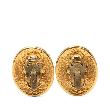Chanel Vintage Coco Mark Oval Gold Plated Ladies Chanel