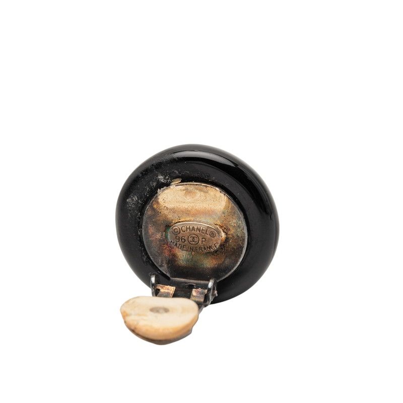 Chanel Coco Mark Black Gold Plastic Metal Ladies Chanel