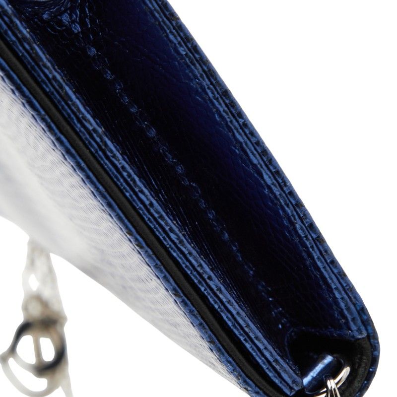 Dior Chain Bag Blue Leather Women's Dior