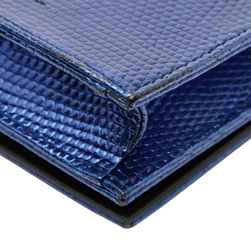 Dior Chain Bag Blue Leather Women's Dior