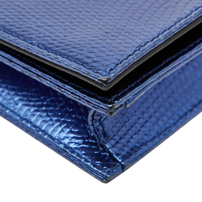 Dior Chain Bag Blue Leather Women's Dior