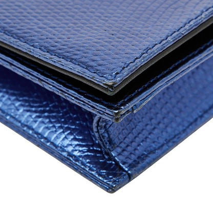 Dior Chain Bag Blue Leather Women's Dior