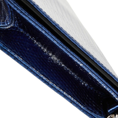 Dior Chain Bag Blue Leather Women's Dior