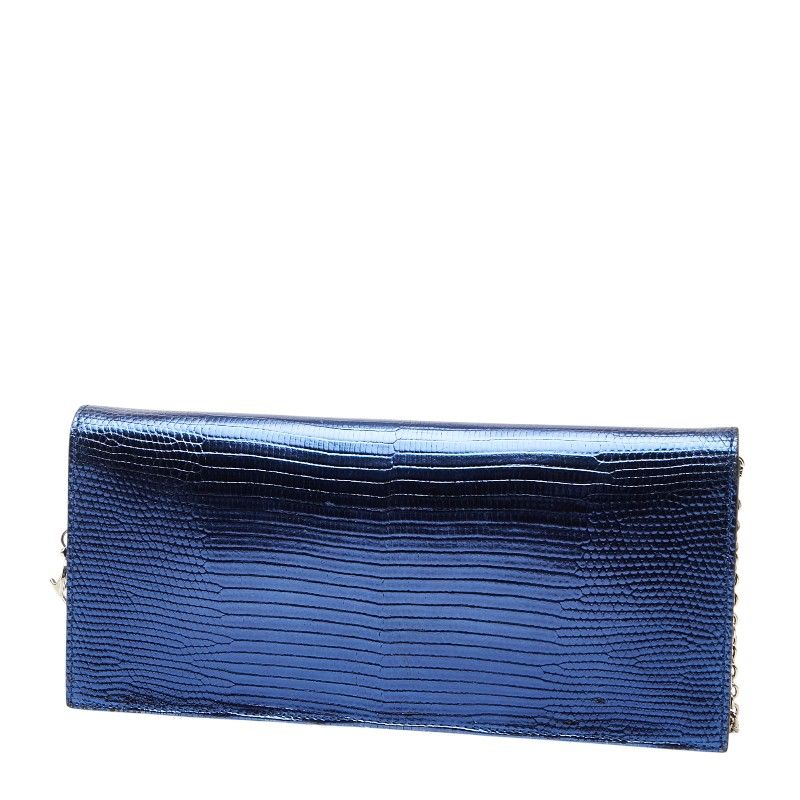Dior Chain Bag Blue Leather Women's Dior