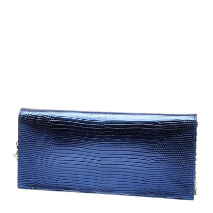 Dior Chain Bag Blue Leather Women's Dior
