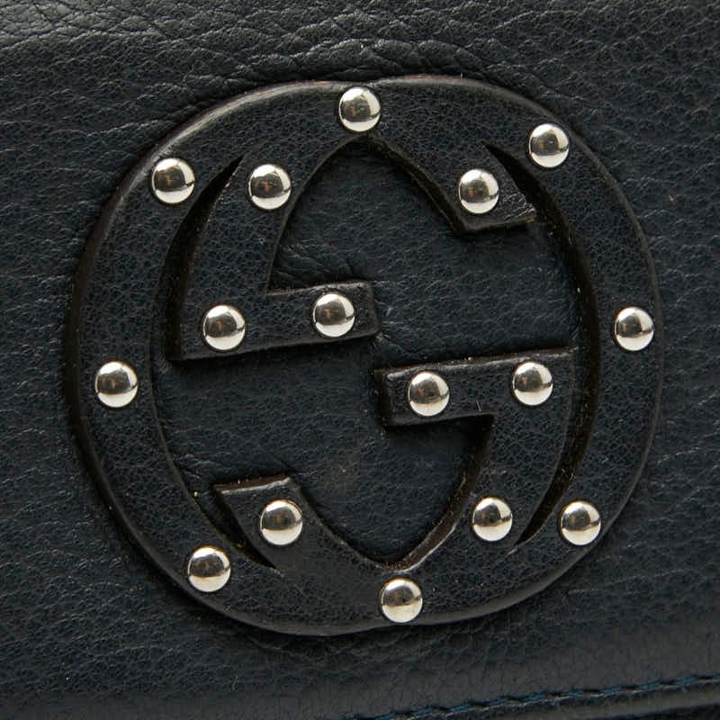 Gucci G Navy Leather Women's Gucci