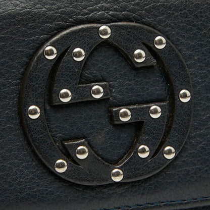 Gucci G Navy Leather Women's Gucci