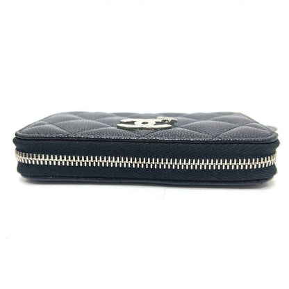 Chanel Bifold Wallet Star Coco Mark Ap3728 Caviar Skin Black