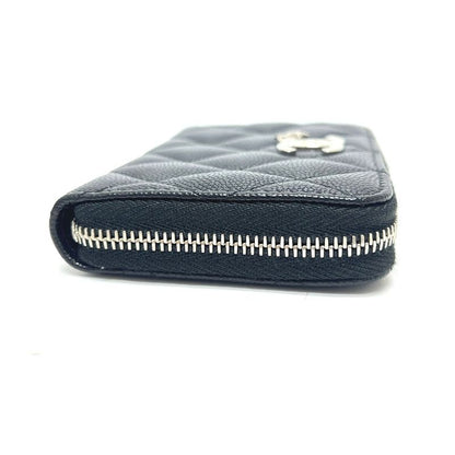 Chanel Bifold Wallet Star Coco Mark Ap3728 Caviar Skin Black