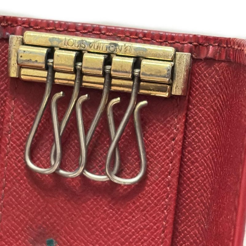 Louis Vuitton Key Case Epi 4 M63827 Red Leather