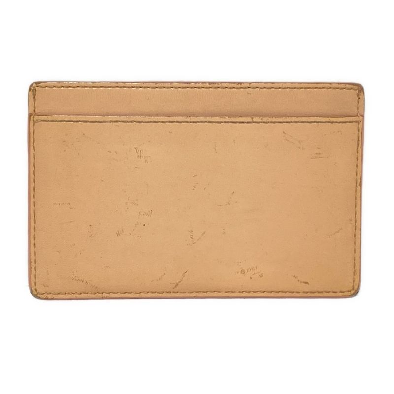 Saint Laurent Paris Card Case - Pink Beige Leather