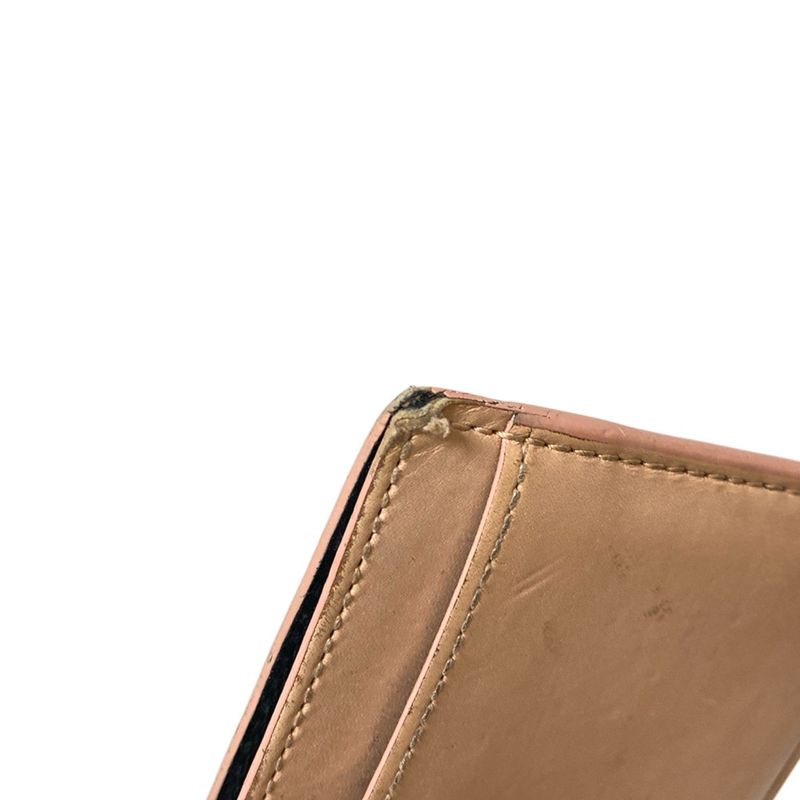 Saint Laurent Paris Card Case - Pink Beige Leather