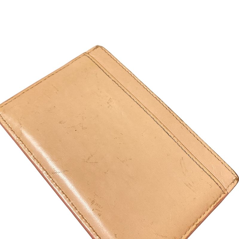 Saint Laurent Paris Card Case - Pink Beige Leather