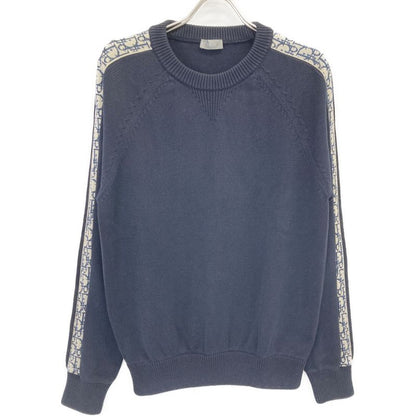 DIOR Navy 113m638at187 Oblique Cotton Knit S