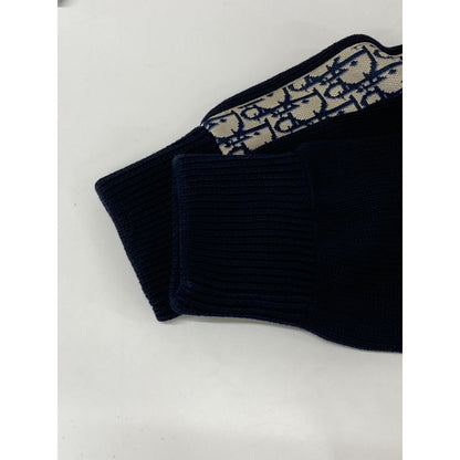 DIOR Navy 113m638at187 Oblique Cotton Knit S