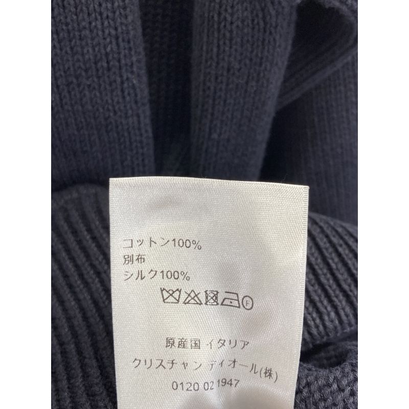 DIOR Navy 113m638at187 Oblique Cotton Knit S