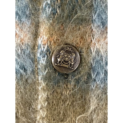 Celine 20AW 2a32j204l Khaki Brushed Mohair Check Cardigan M