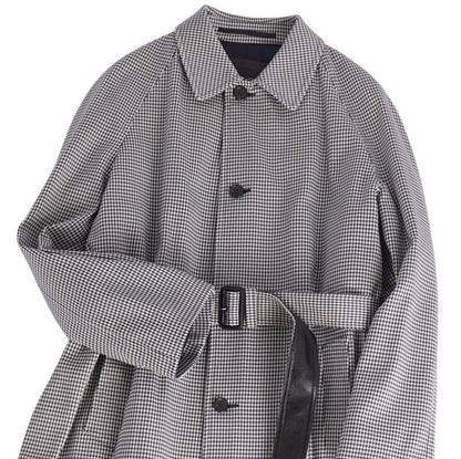 Prada Coat Belted Stainless Steel Collar Coat Balmacaan