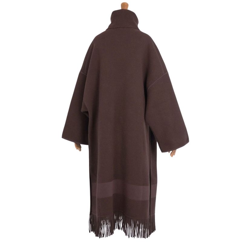 Hermes Dress 21AW Poncho Knit Fringe