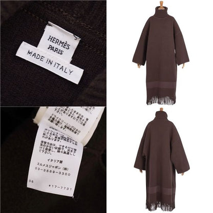 Hermes Dress 21AW Poncho Knit Fringe