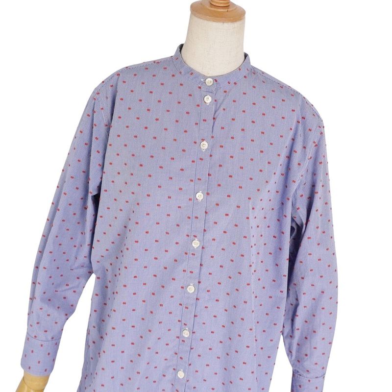 Celine Shirt Phoebe Period Blouse Stand Collar Long