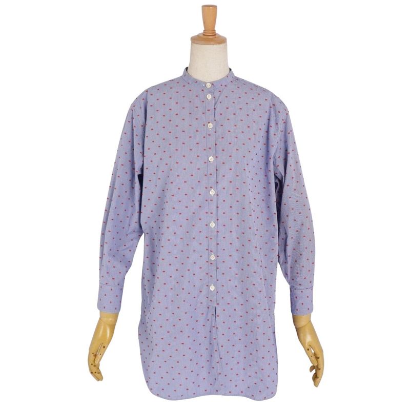 Celine Shirt Phoebe Period Blouse Stand Collar Long