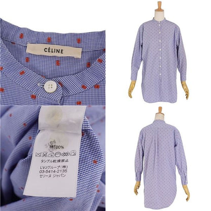 Celine Shirt Phoebe Period Blouse Stand Collar Long